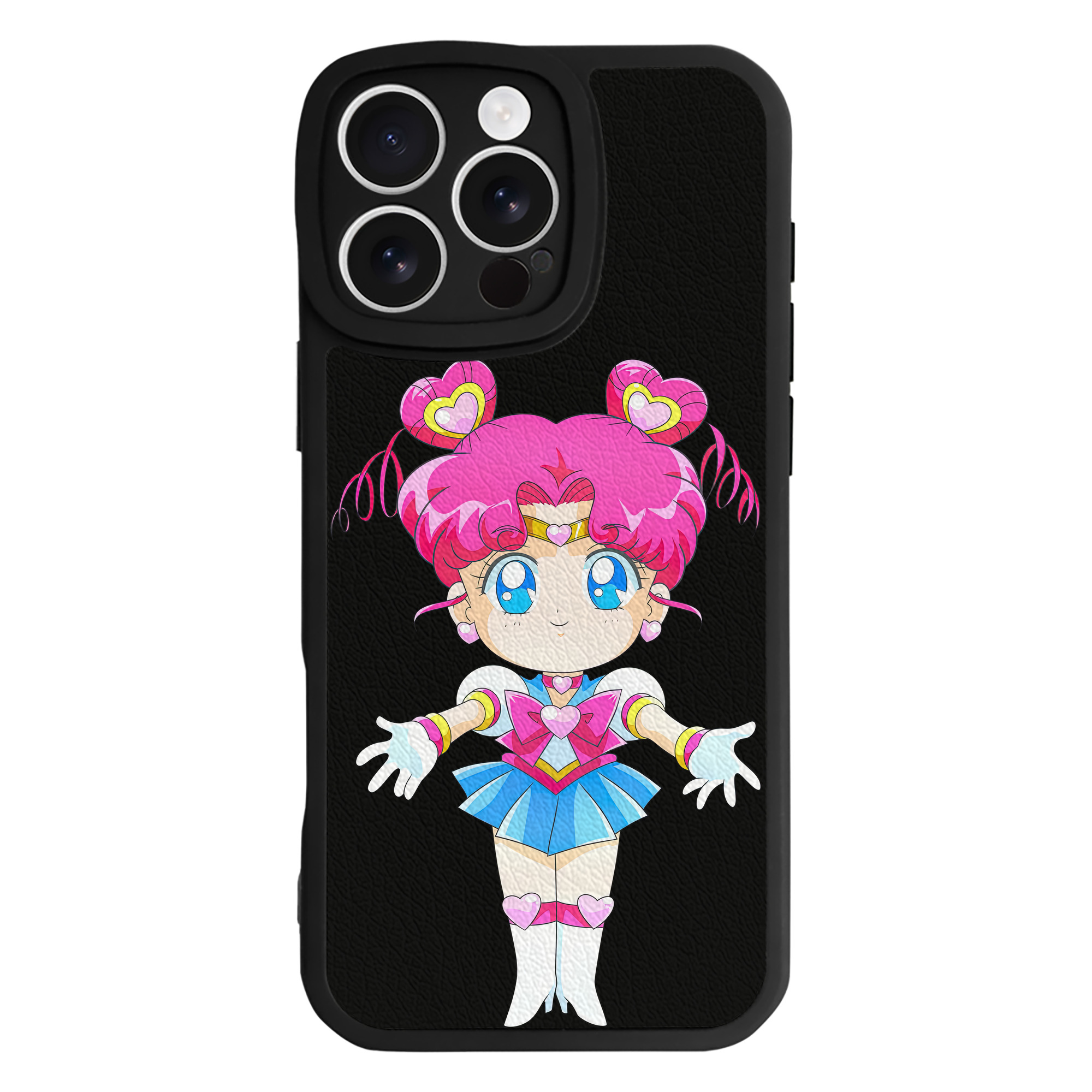 （画像用） 美少女戦士セーラームーン ちびうさ Sailor Moon Chibiusa Tsukino Usagi Small Lady Serenity 【iPhone 16シリーズ対応】シリコンスマホケース（レザー調） 材質：シリコン